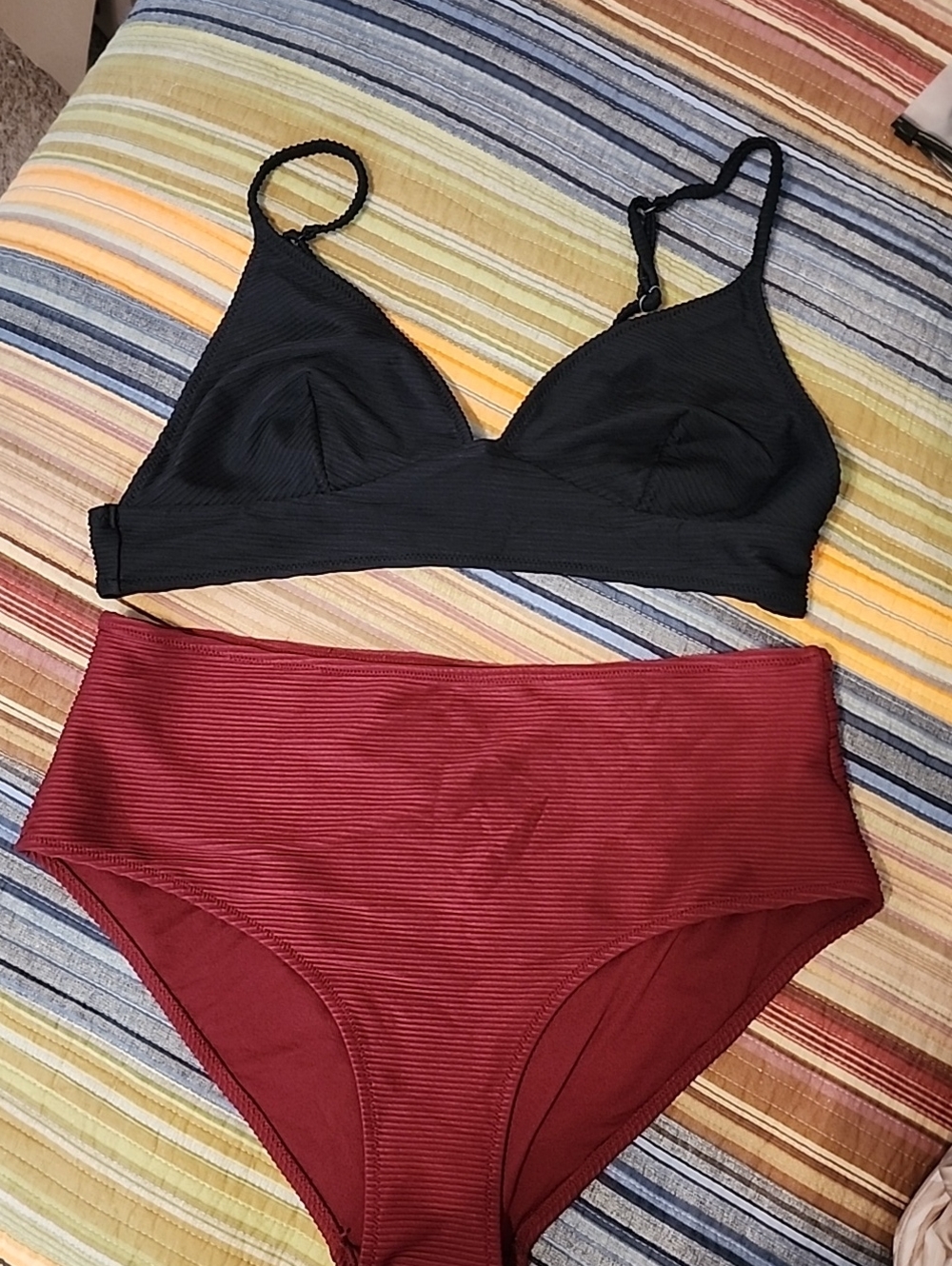 Old Navy Black Ribbed Suit High-Waist Bottom